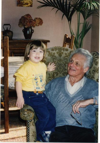 moi (3ans) et mon grand père